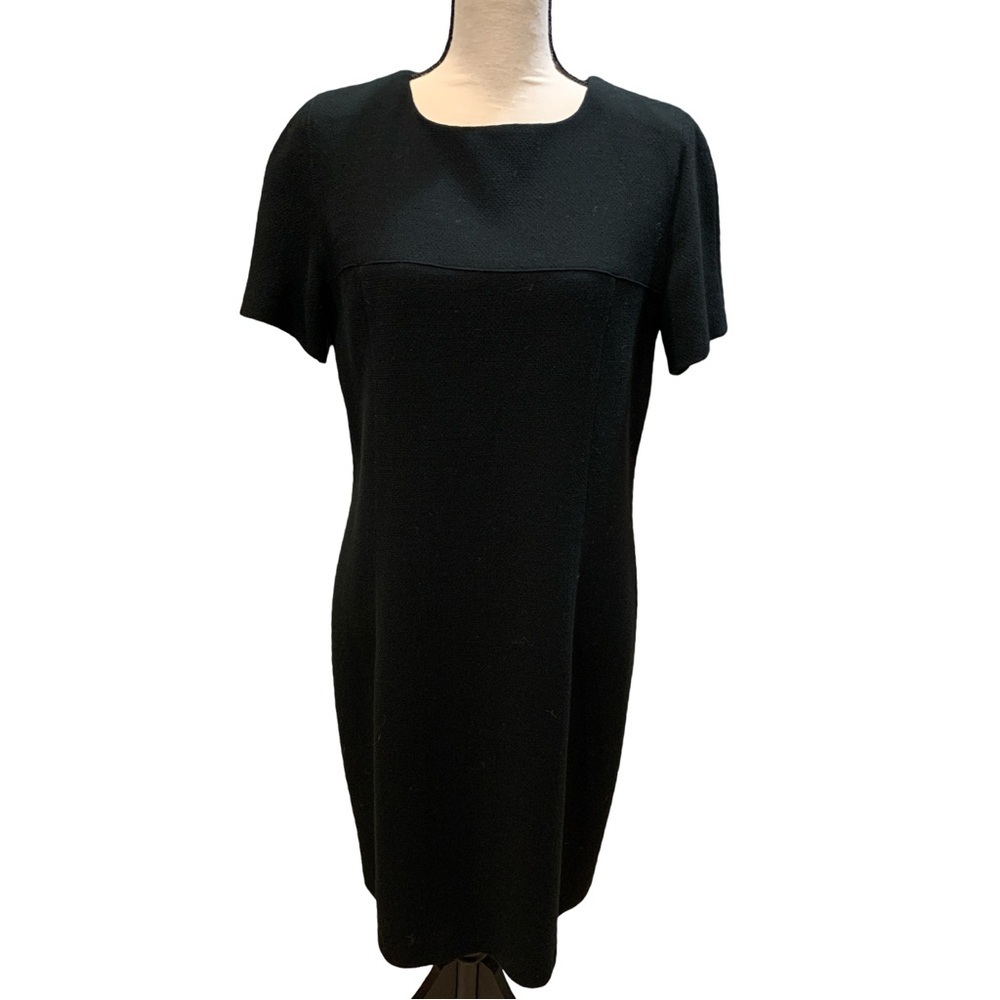 Burberry London Vintage Designer Black Career lined Sheath Dress Size 48